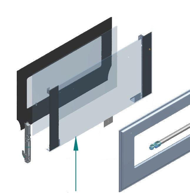 [EG9860001000000] ILVE Parts EG9860001000000 Door Glass for UOV 80 E3 Ovens