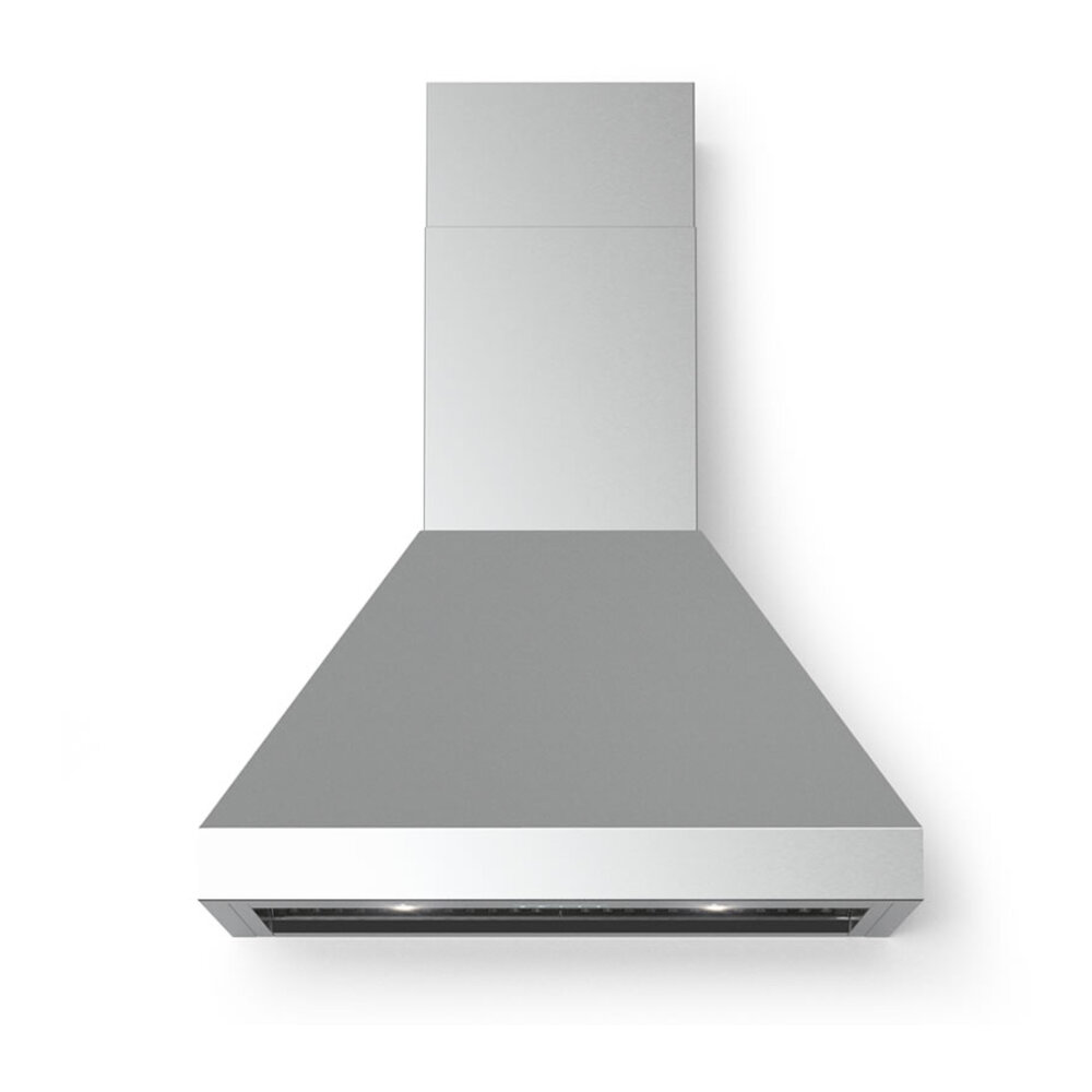 Verona VECHW30GSS 30 inch Designer Chimney Wall Hood with 600 CFM, Stainless Steel Baffle Filters and LED Lighting in Stainless Steel