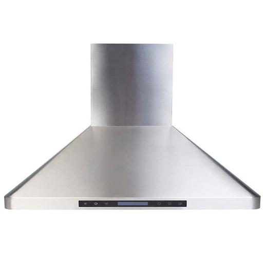 [VEHOOD36CH] Verona VEHOOD36CH 36 inch Chimney Wall Hood with 600 CFM, Stainless Steel Baffle Filters and LED Lighting in Stainless Steel