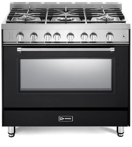 [VPFSGG365SS] Verona VPFSGG365 36 inch Prestige Series Freestanding Gas Range with 5 Sealed Burners, 4 cu. ft. Oven Capacity and Convection